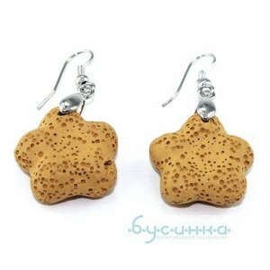 Серьги из вулканической лавы TES-1157