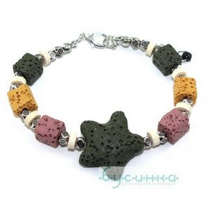 Браслет из вулканической лавы TES-1226